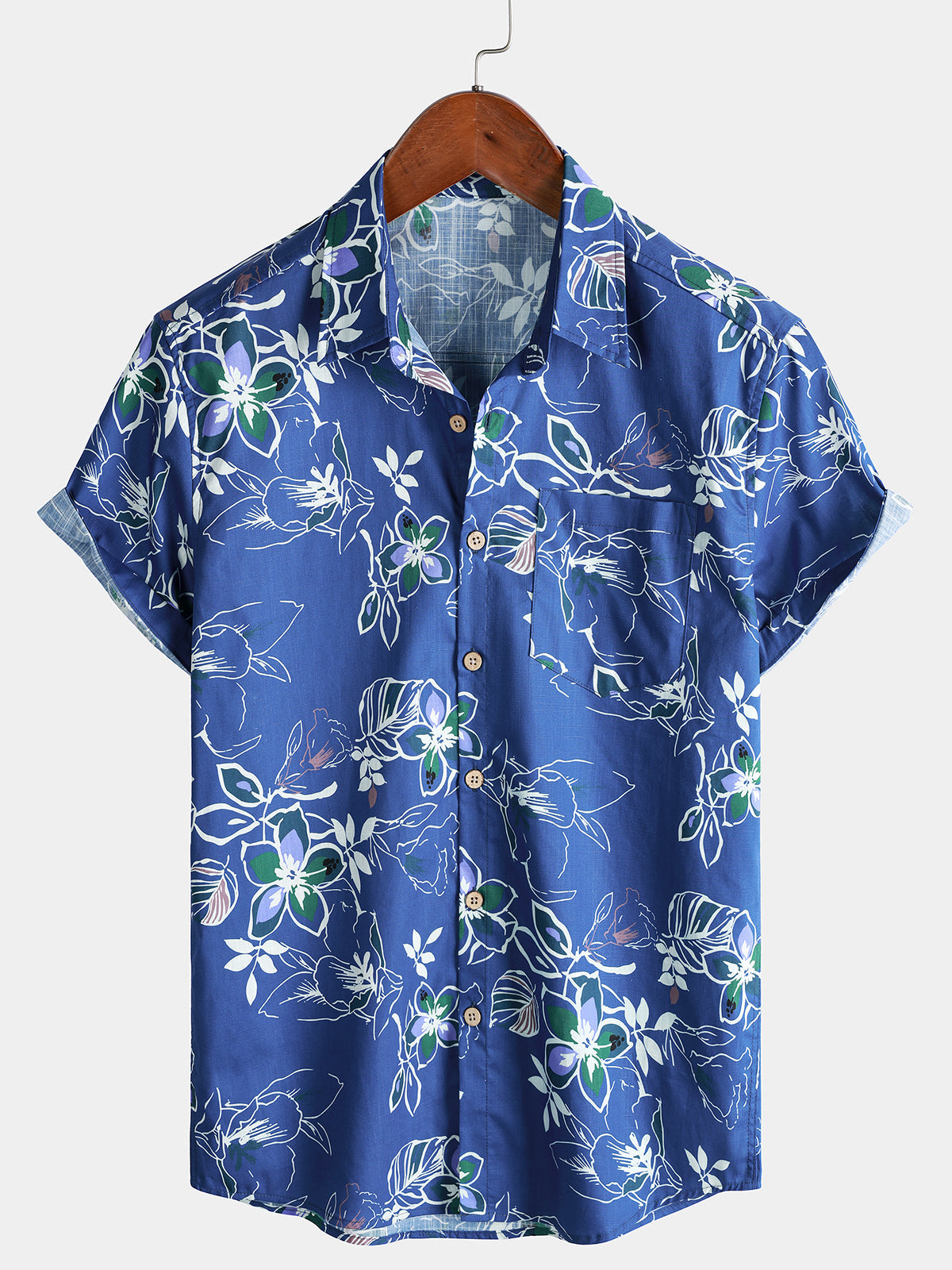 Chemise Homme Style Plage et Détente Tropicale en Coton à Manches Courtes