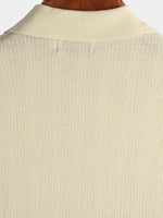 Polo de golf côtelé classique à manches courtes en tricot pour hommes