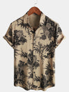 Chemise à manches courtes en rayonne hawaïenne pour homme