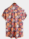 Chemise d'été à manches courtes sur le thème des années 70 pour hommes