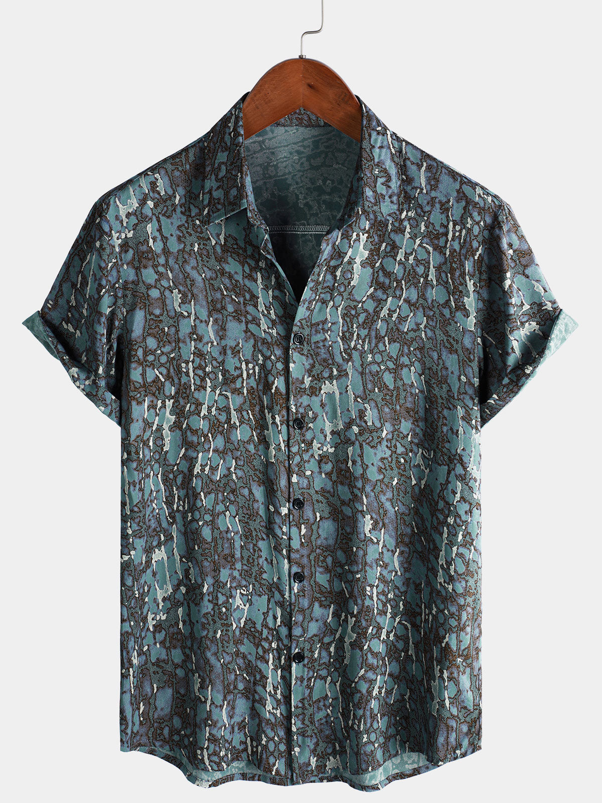 Chemise hawaïenne d'été à manches courtes pour homme