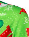 Chemise à manches courtes sur le thème de Noël drôle vert pour homme