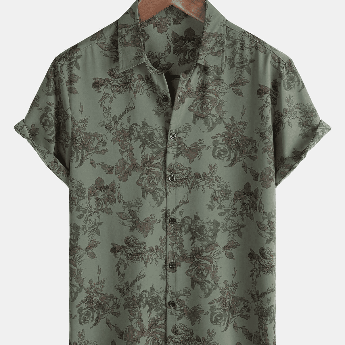 Chemise boutonnée d'été décontractée à manches courtes pour hommes