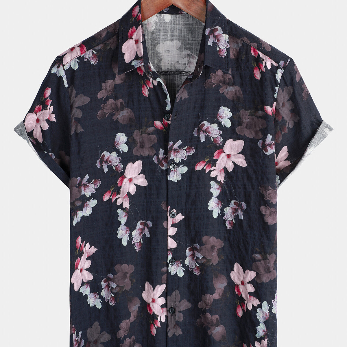 Chemise d'été boutonnée à manches courtes pour hommes, vacances florales hawaïennes