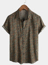 Lot de 3| Chemise à fleurs hawaïenne en coton rétro pour homme