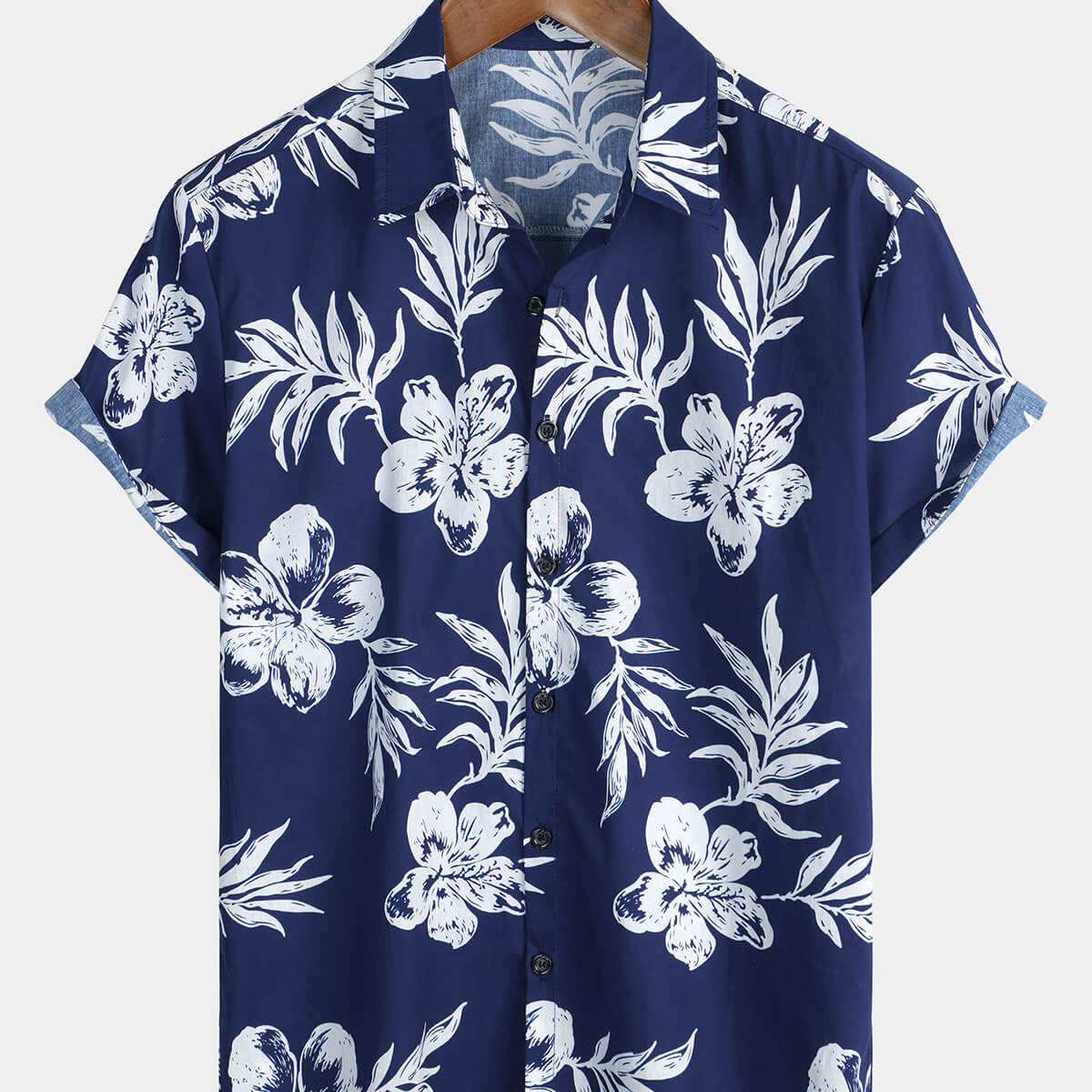 Chemise cool tropicale à manches courtes pour hommes, vacances vintage, 100% coton
