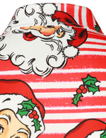 Chemise à manches longues à rayures rouges boutonnée pour les vacances du Père Noël pour hommes