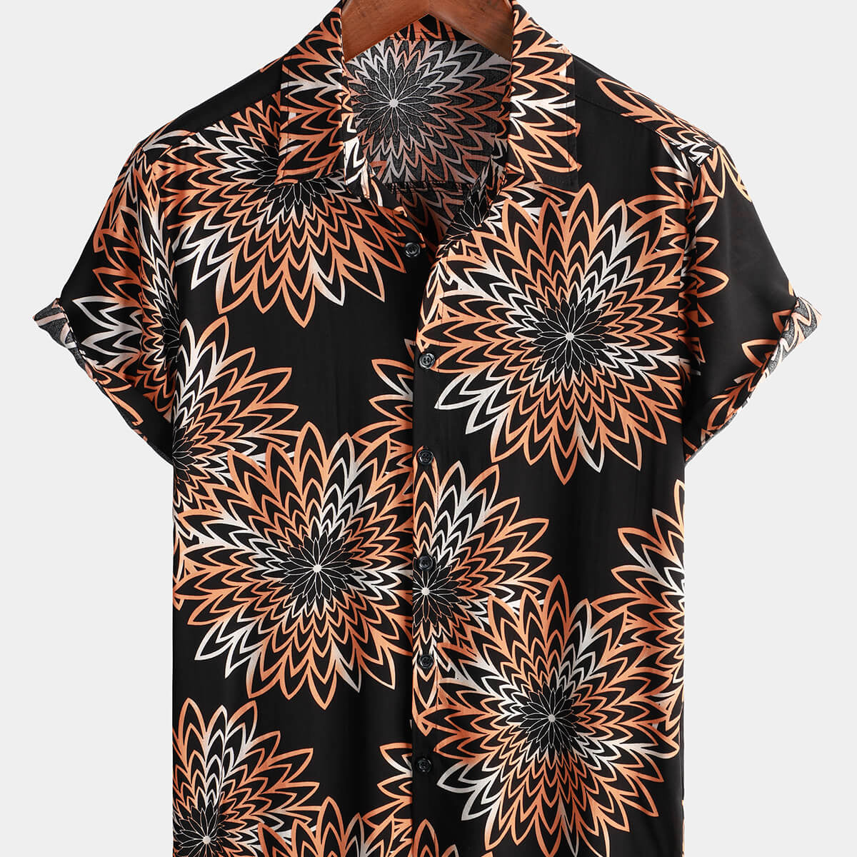 Chemise hawaïenne à manches courtes pour hommes, motif floral, pour la plage, l'été
