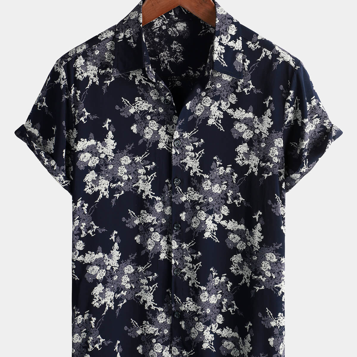 Chemise hawaïenne d'été à manches courtes et boutons pour hommes, imprimé floral