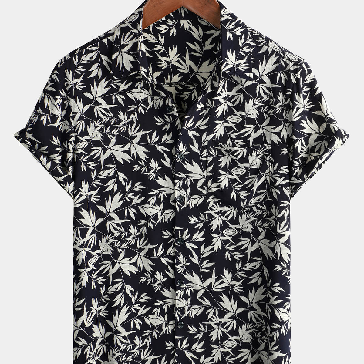 Chemise hawaïenne décontractée en rayonne pour hommes, manches courtes, poches à boutons, vacances, été