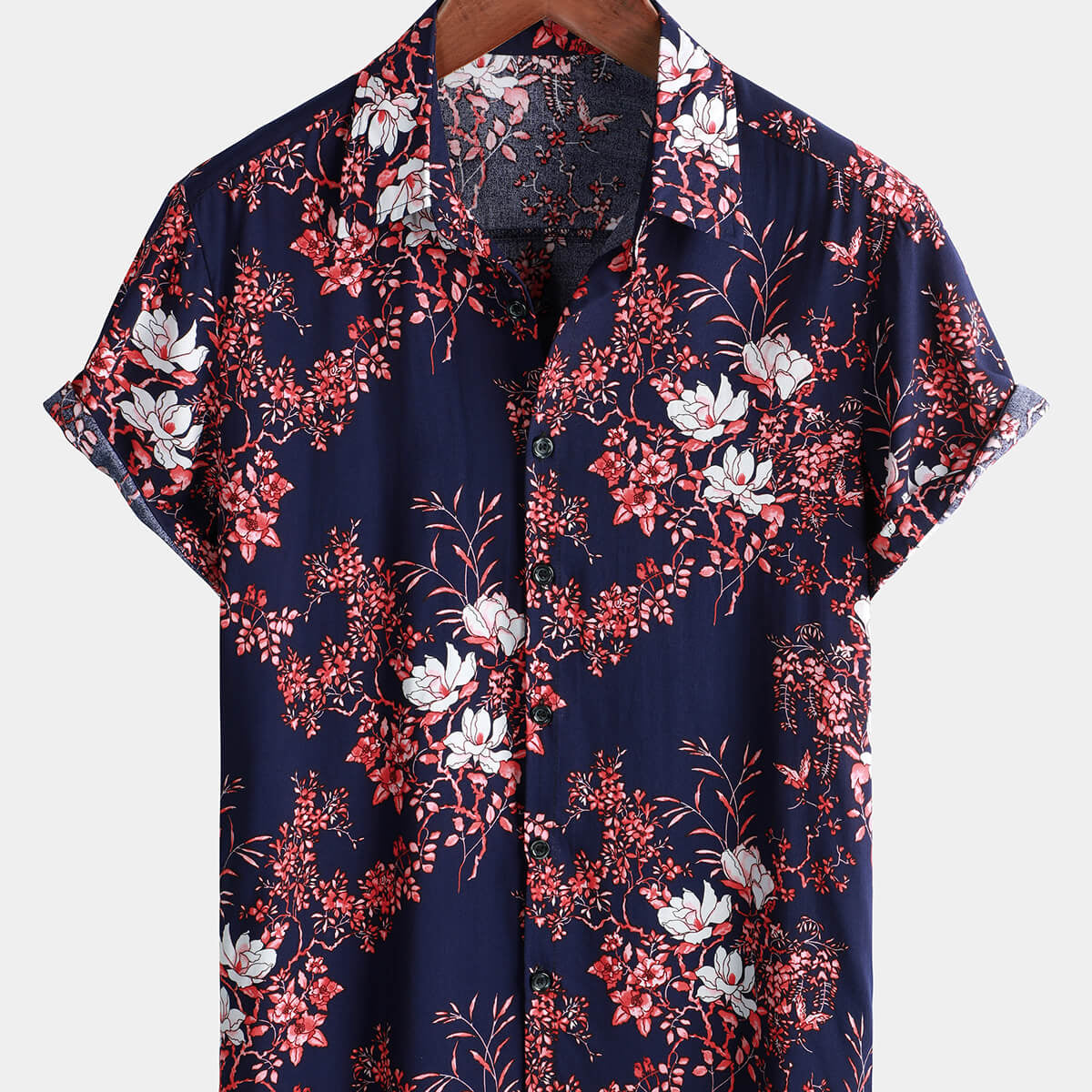 Chemise hawaïenne d'été à manches courtes pour hommes, motif floral, plage, vacances