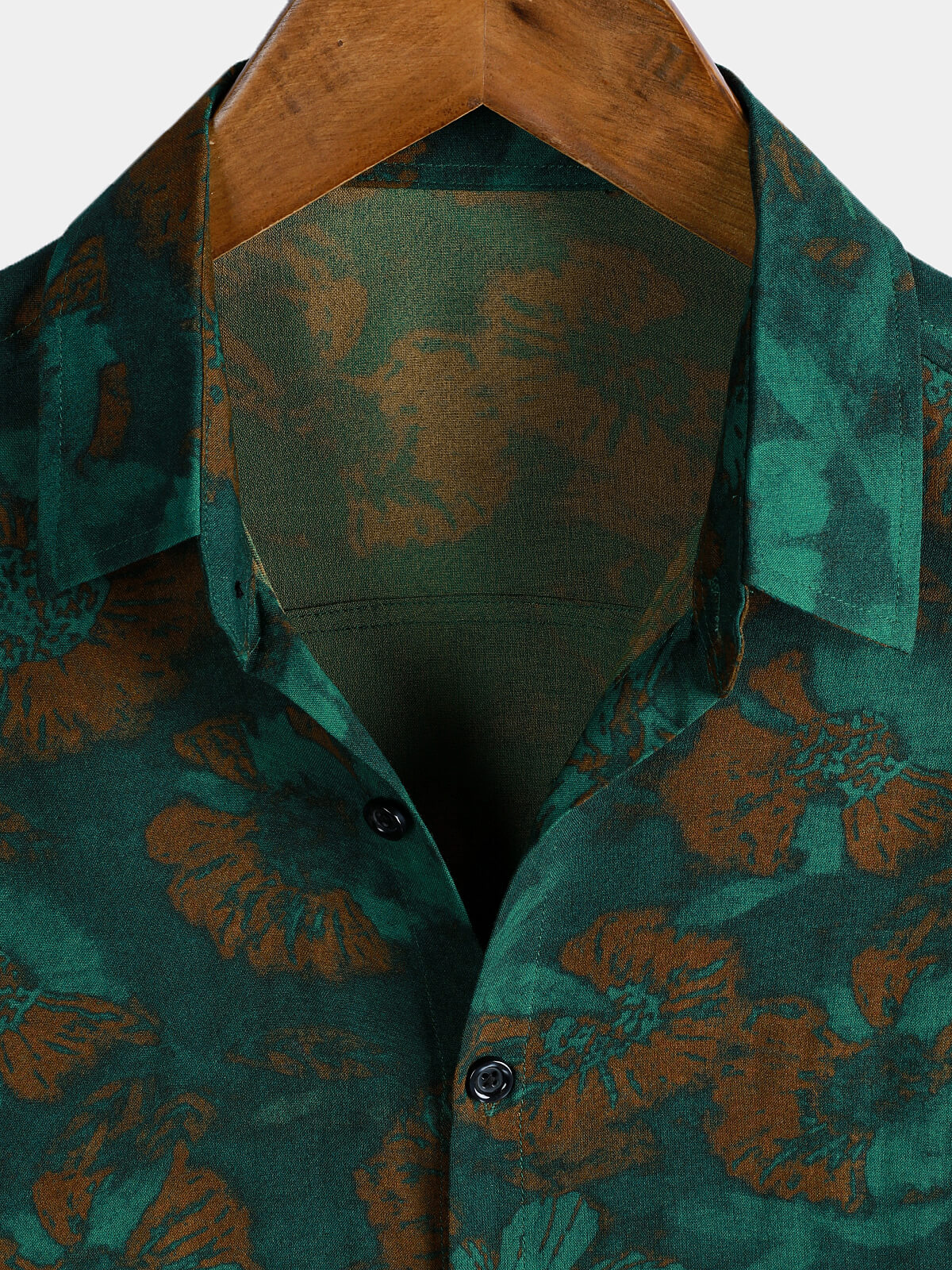 Men's Retro Floral Print Short Sleeve Rayon Shirt – gomenin