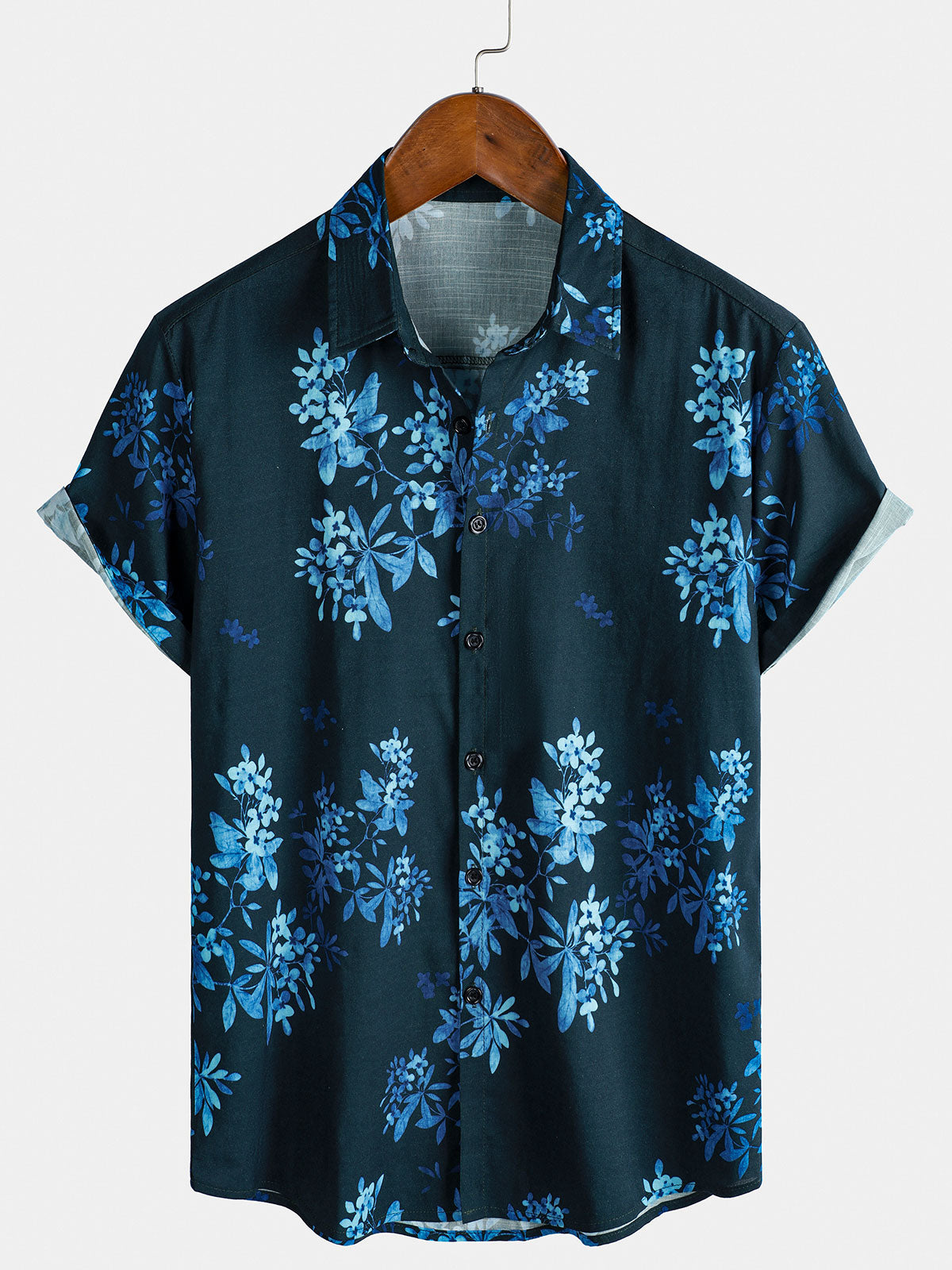 Chemise hawaïenne à manches courtes pour homme, motif floral, idéale pour les vacances et la plage