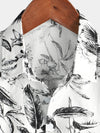 Chemise à manches courtes boutonnée en coton blanc pour homme idéale pour les vacances hawaïennes les croisières et la plage estivale