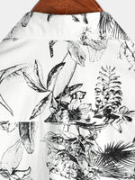 Chemise à manches courtes boutonnée en coton blanc pour homme idéale pour les vacances hawaïennes les croisières et la plage estivale