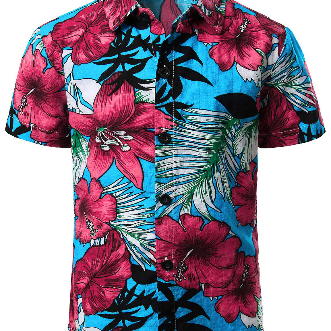 Chemise à manches courtes blanche à imprimé ananas pour garçon Tropical Aloha Holiday Beach