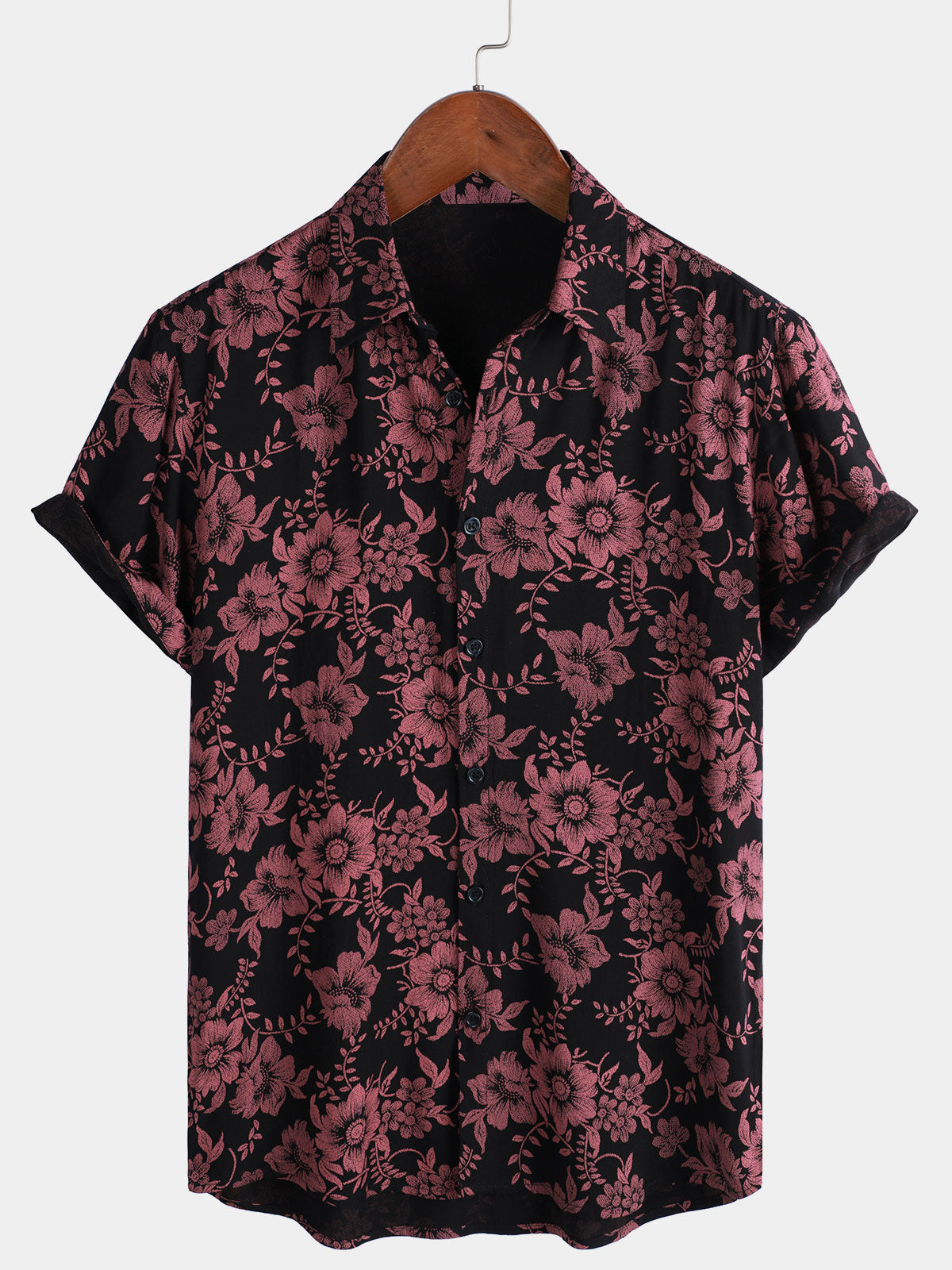 Chemise hawaïenne à manches courtes et boutons pour homme, style vintage, imprimé floral, respirante, idéale pour les vacances