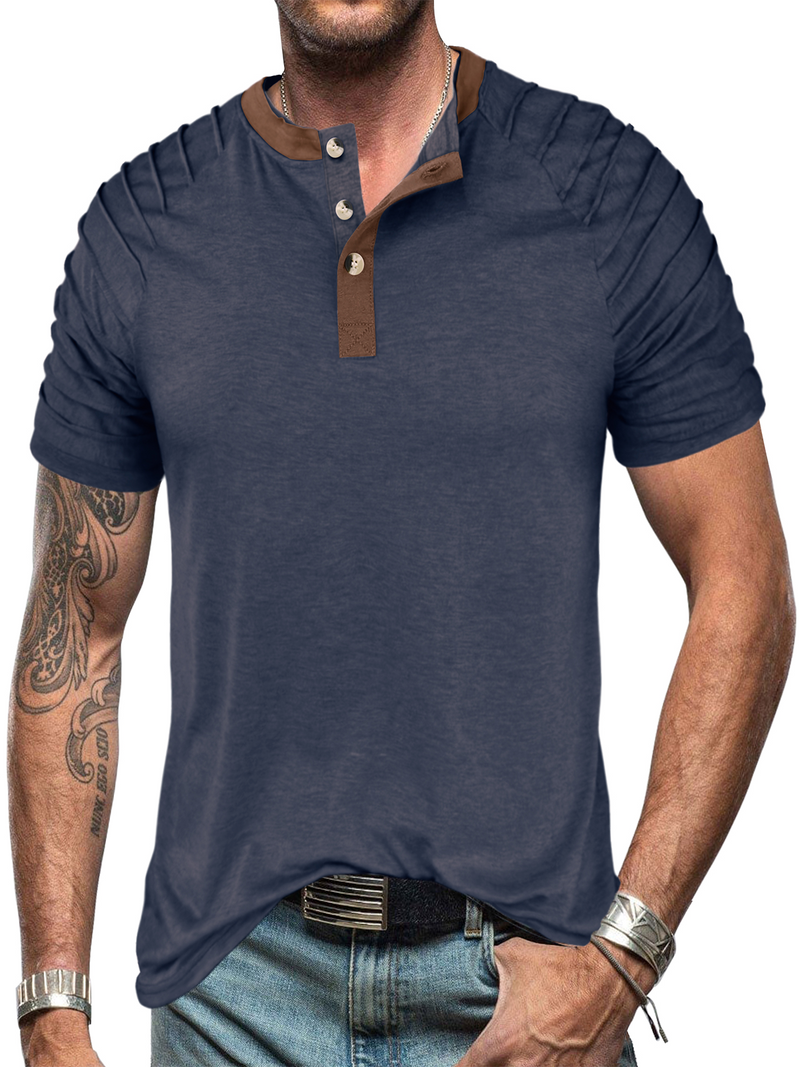 T-shirt de couleur unie à manches courtes pour hommes