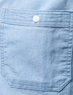 Chemise à manches longues en coton denim de couleur unie pour hommes