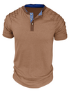 T-shirt de couleur unie à manches courtes pour hommes