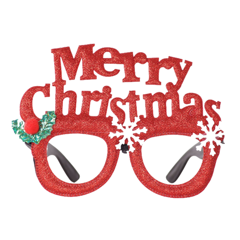 Lunettes de joyeux noël, montures de lunettes de décoration de fête à paillettes