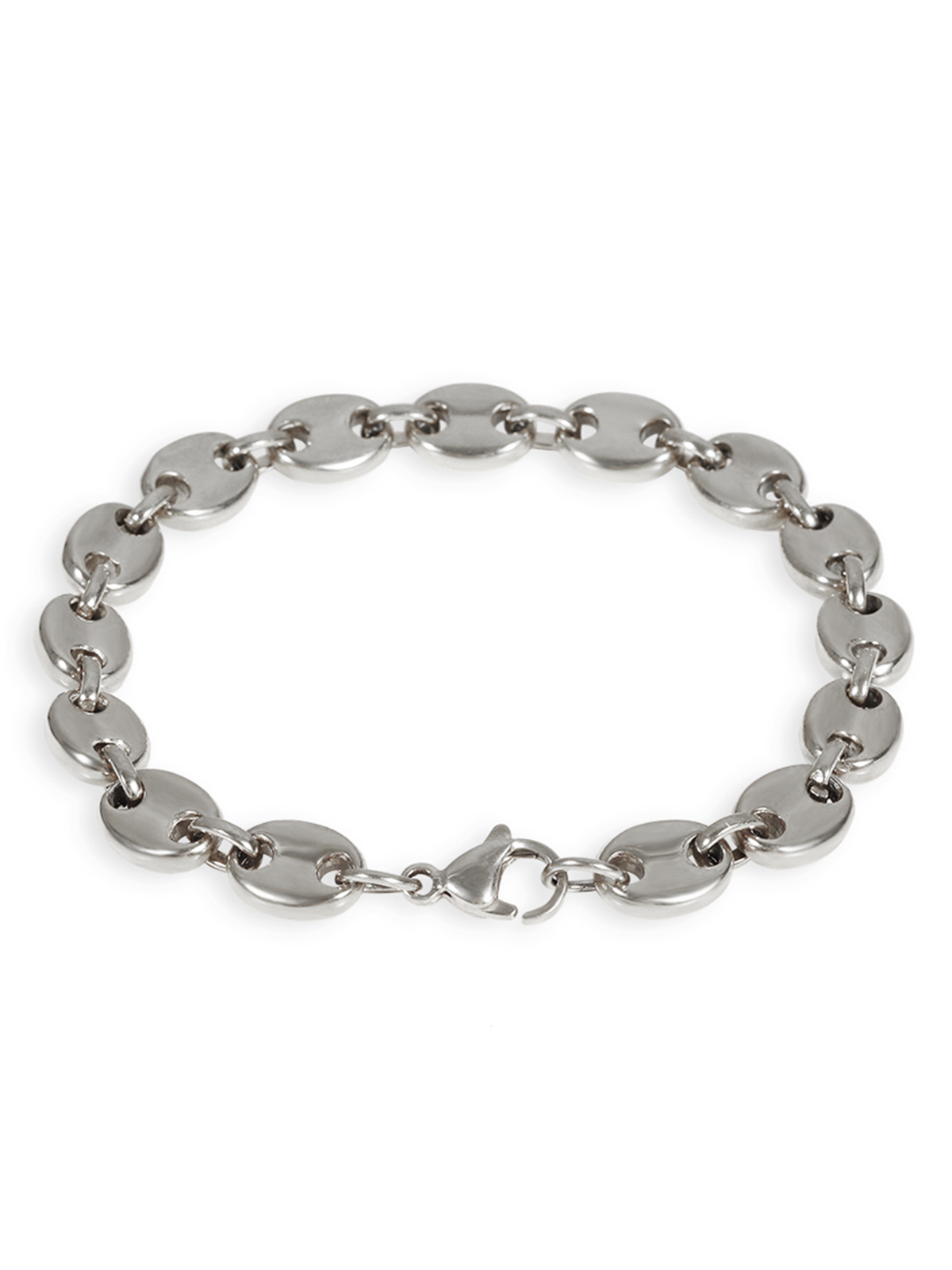 Bracelet Homme Grains de Café Acier Titane Plaqué Or 18K