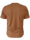 T-shirt décontracté à manches courtes respirant en coton à col en V pour hommes