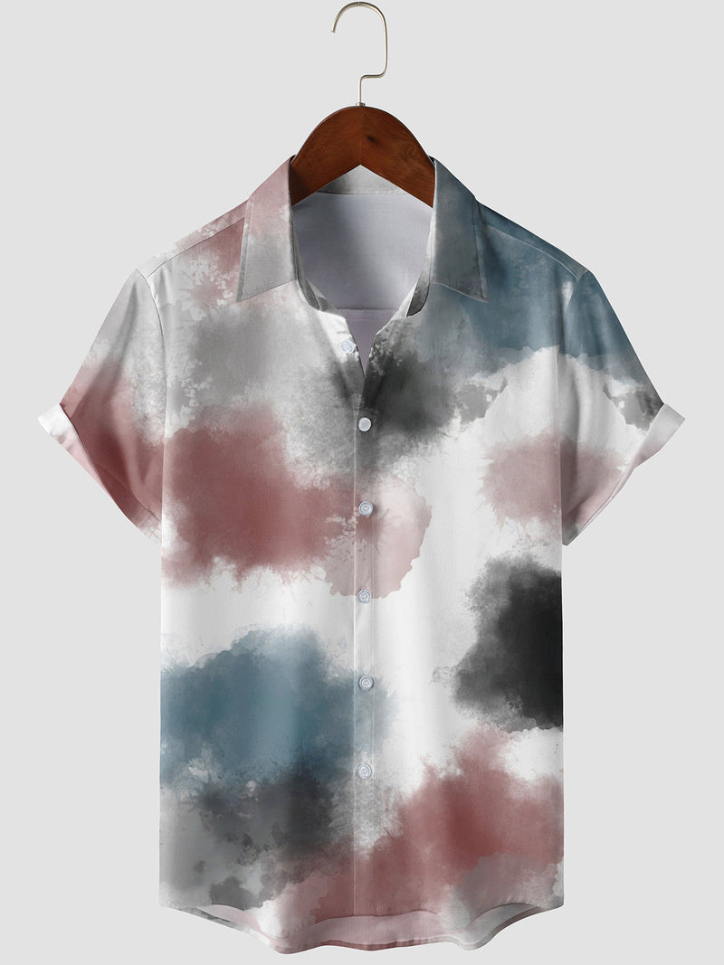 Chemise boutonnée à manches courtes pour homme