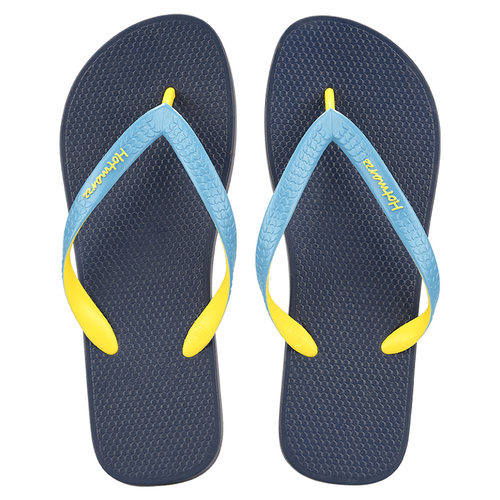Tongs d'été confortables et décontractées de couleur unie bleues pour hommes