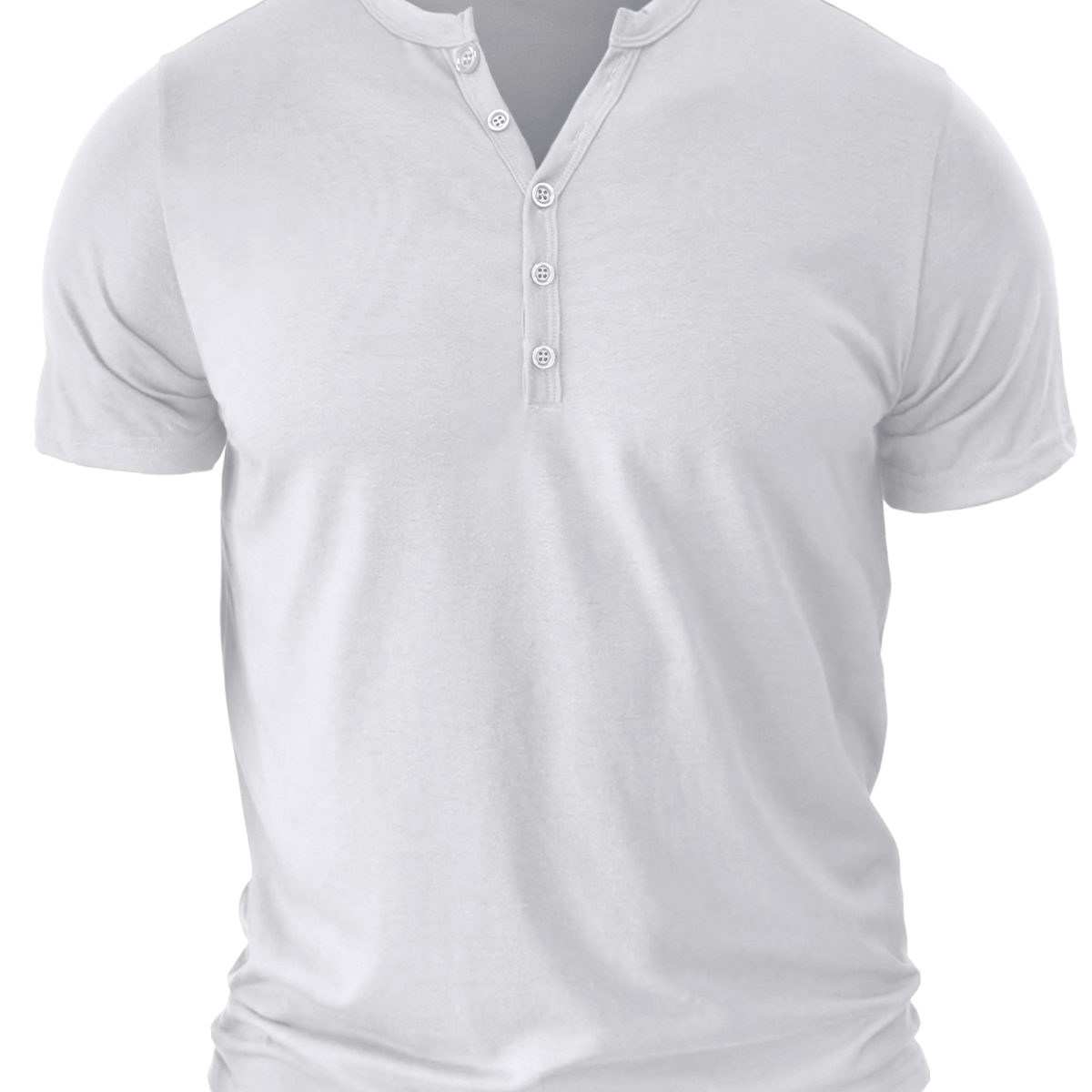 T-shirt à manches courtes en coton décontracté de couleur unie respirant à col en V pour hommes