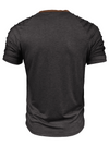 T-shirt de couleur unie à manches courtes pour hommes