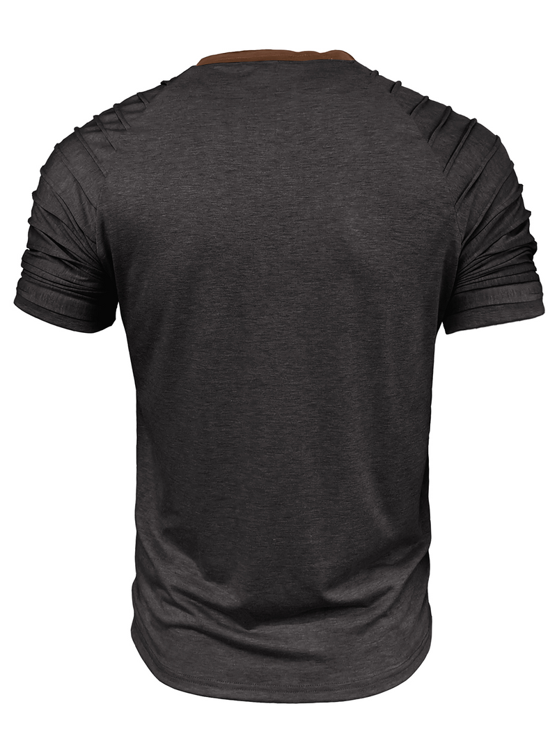 T-shirt de couleur unie à manches courtes pour hommes