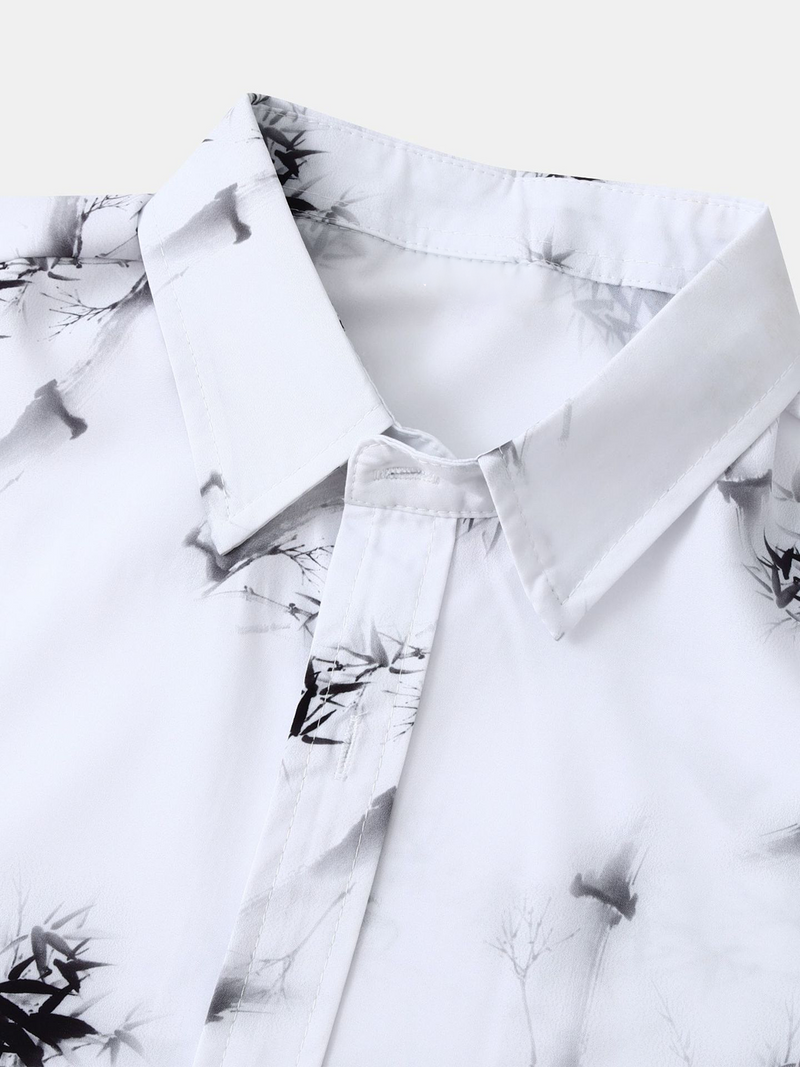 Chemise décontractée boutonnée à manches courtes pour hommes