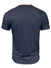 T-shirt de couleur unie à manches courtes pour hommes