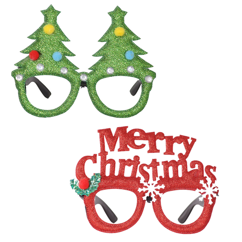 2 paires de lunettes de décoration de fête de Festival de noël et du nouvel an