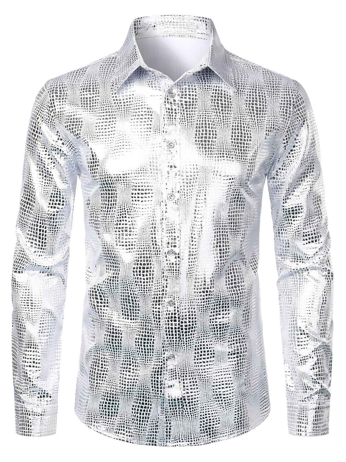 Chemise homme luxe à motifs géométriques brillants et cachemire