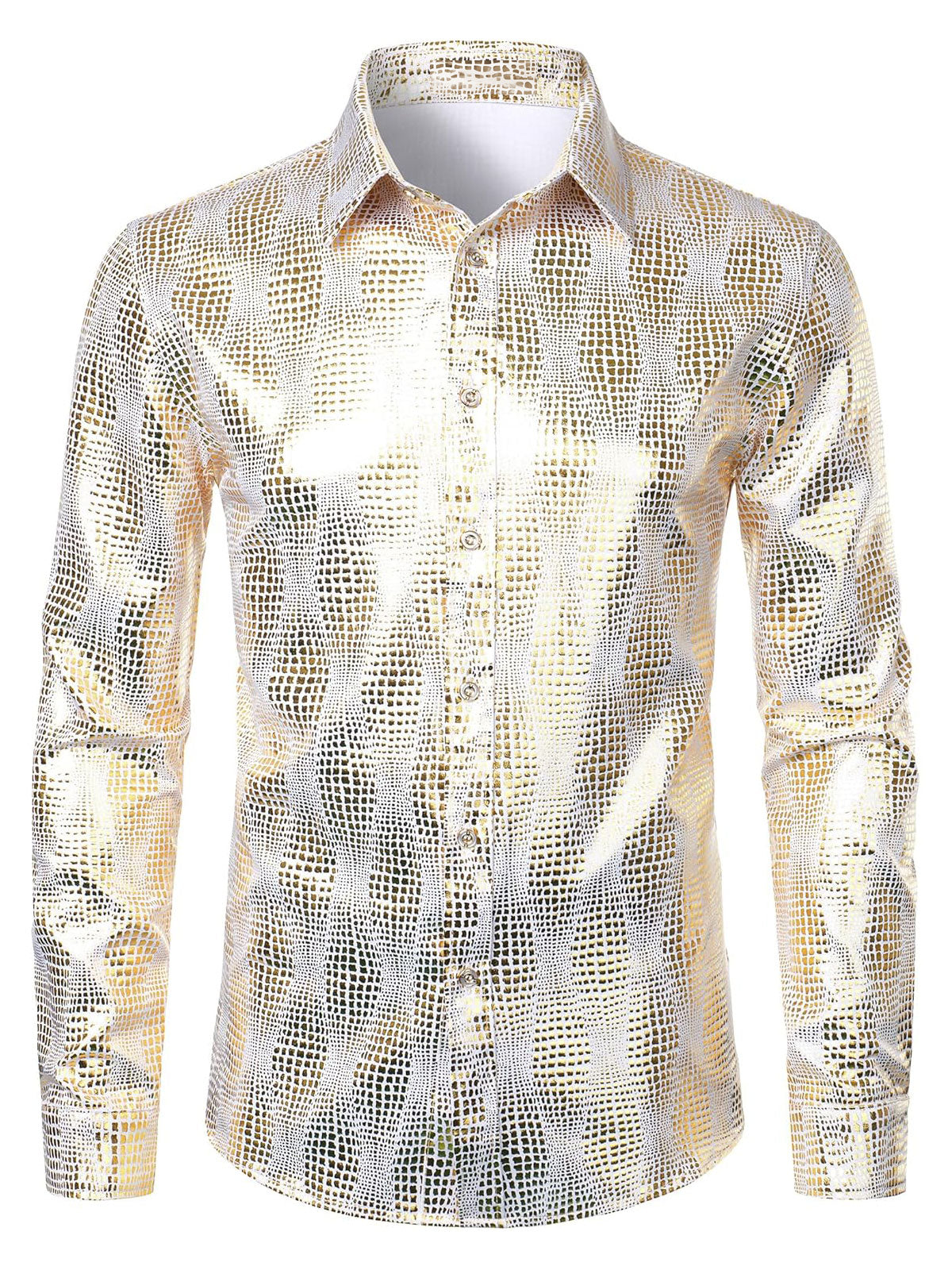 Chemise homme luxe à motifs géométriques brillants et cachemire