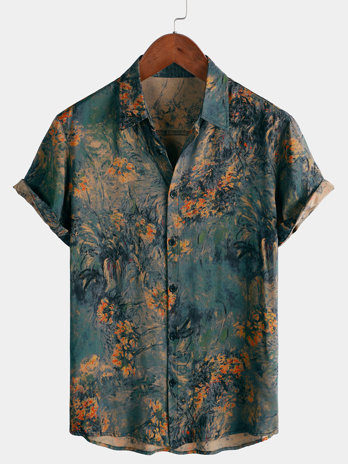 Chemise hawaïenne respirante à manches courtes pour homme, imprimé floral, style vintage, vacances