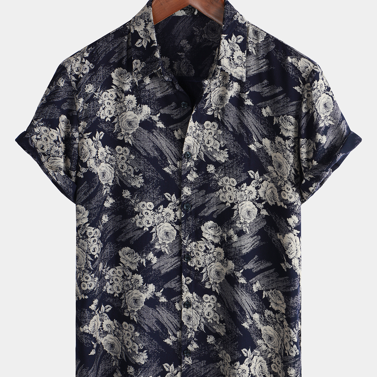 Chemise boutonnée à manches courtes pour hommes, Vintage, fleurs, vacances, plage, été, décontractée