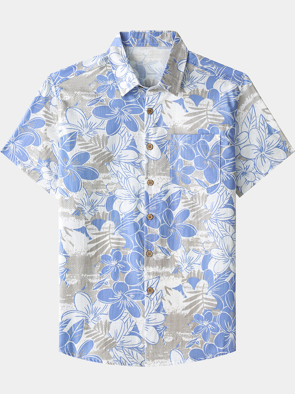 Chemise Homme Motif Floral Hawaïen Resort Tropical