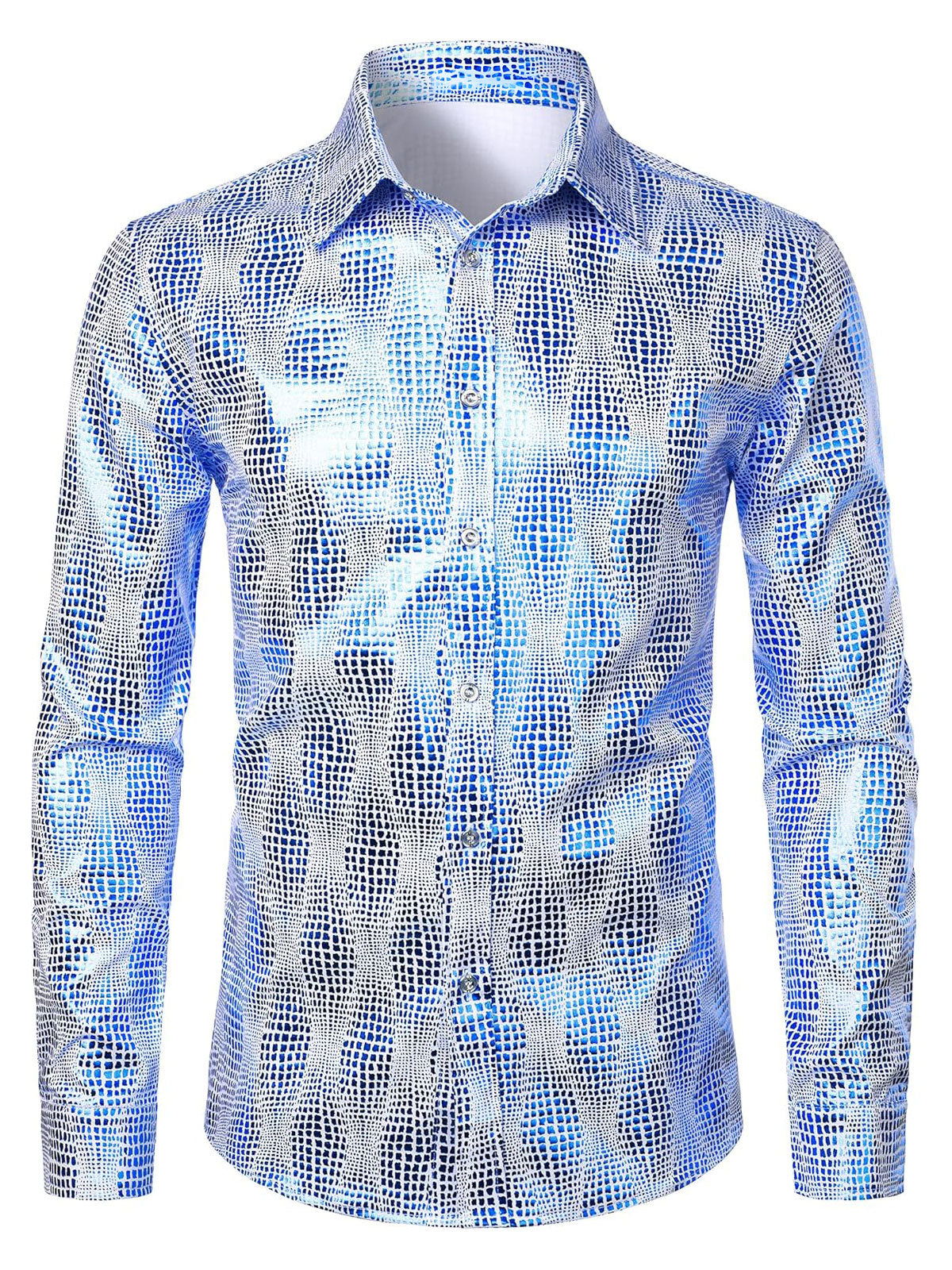 Chemise homme luxe à motifs géométriques brillants et cachemire