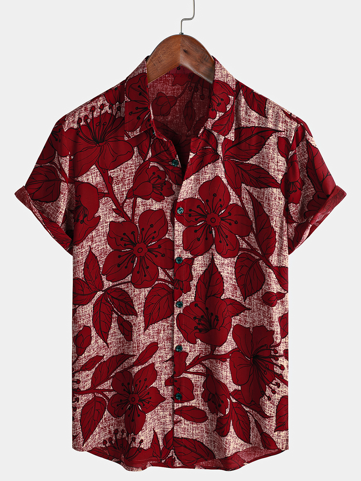 Chemise boutonnée à manches courtes pour hommes, Vintage, Floral Tropical Resort, plage, respirante, été