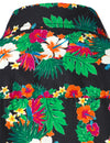 Chemise hawaïenne à manches courtes à rayures florales tropicales pour hommes