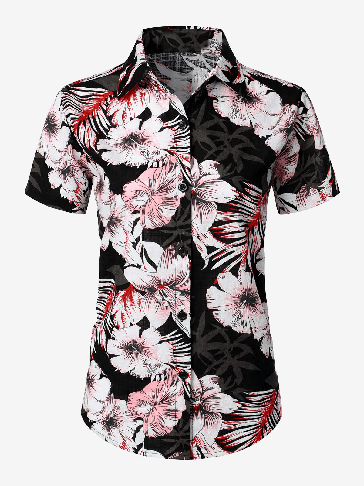Chemisier imprimé Floral pour femmes, chemise hawaïenne en coton à manches courtes, chemise Aloha de plage et d'été