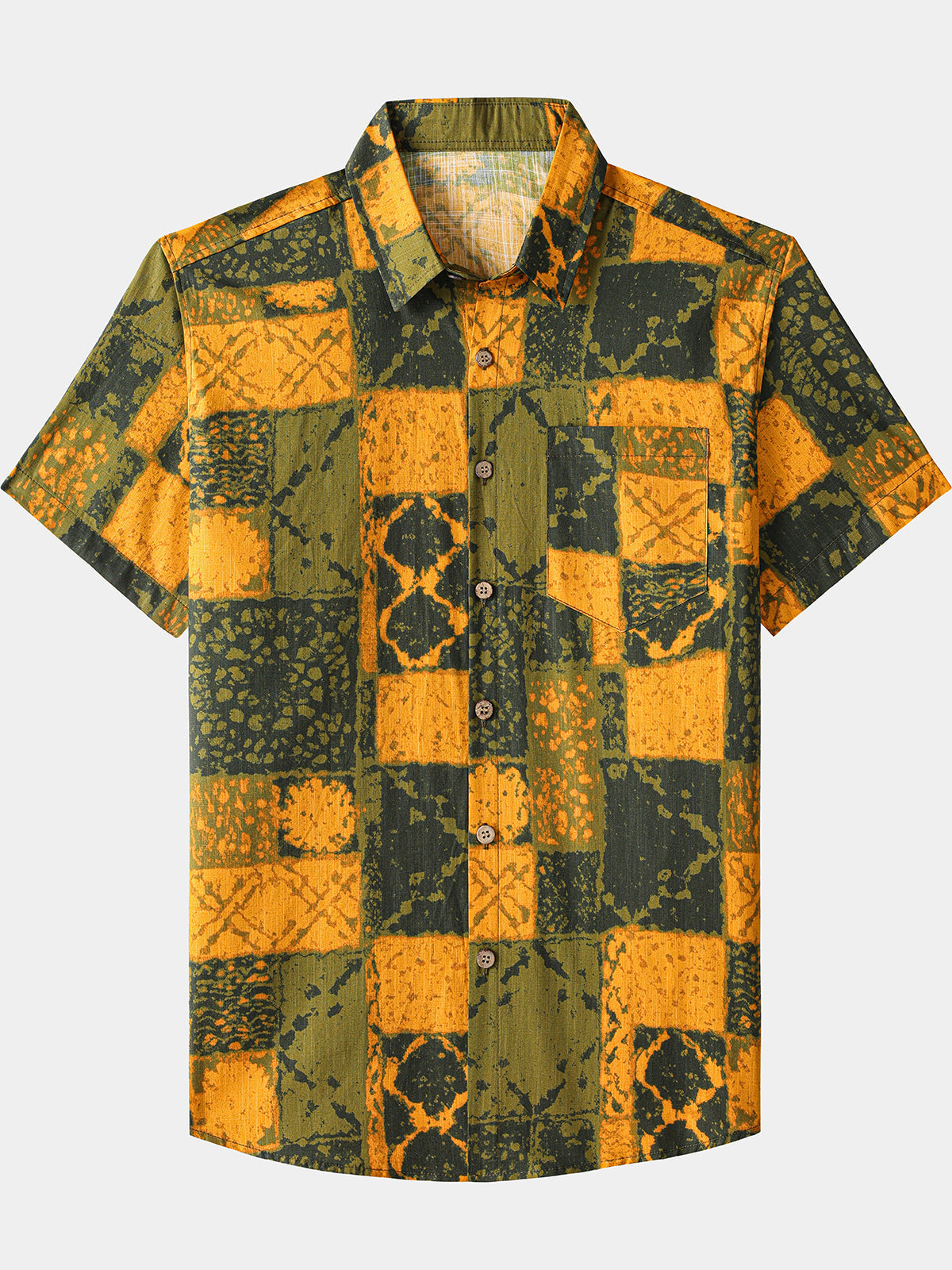 Chemise Homme Carreaux Géométriques Vintage