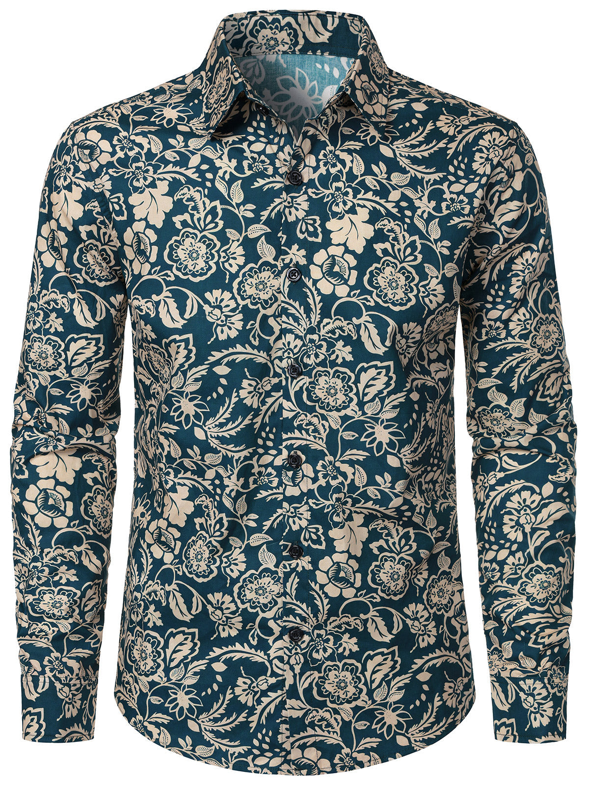 Chemise Homme Manches Longues Imprimé Paisley Coton