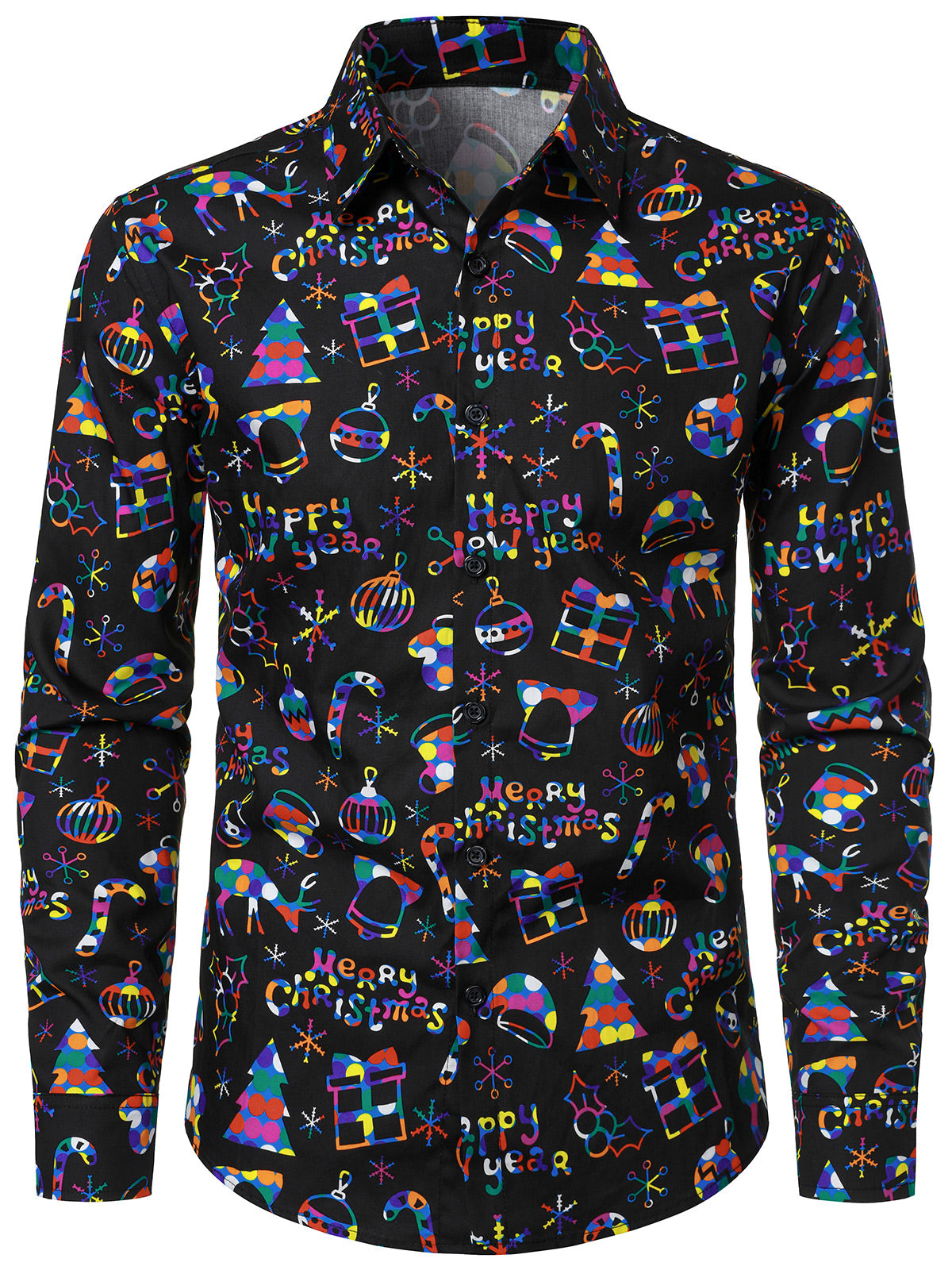 Chemise manches longues homme Noël drôle