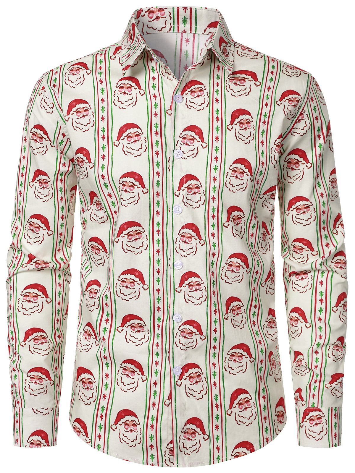 Chemise homme Père Noël à rayures vintage