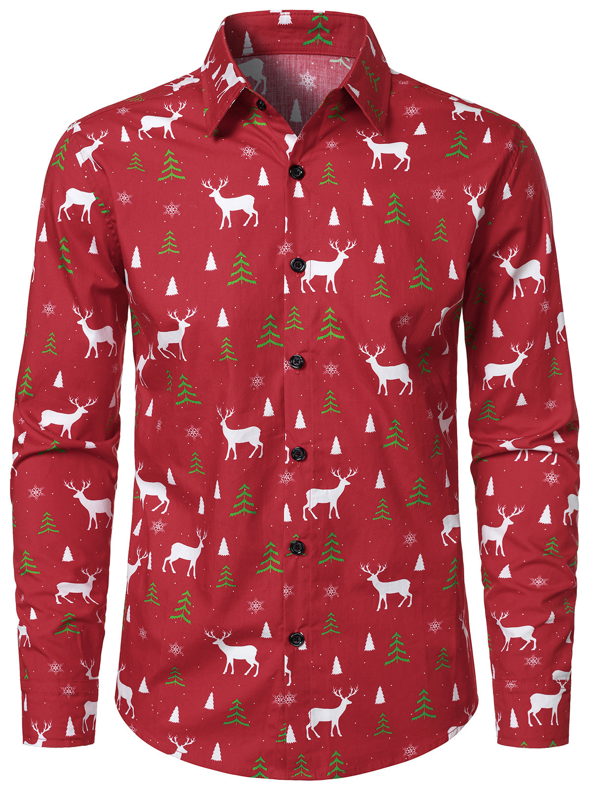 Chemise de Noël à manches longues avec motifs de rennes
