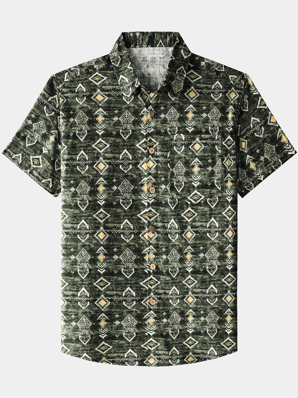 Chemise Homme Géométrique Manches Courtes